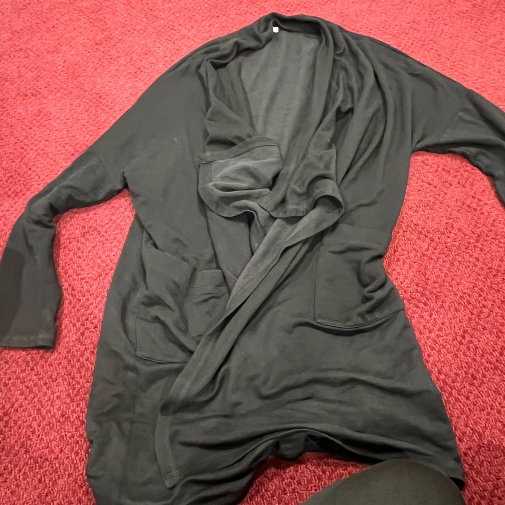 Karen by Karen Kane open front layered cardigan jacket  with pockets - Picture 5 of 16